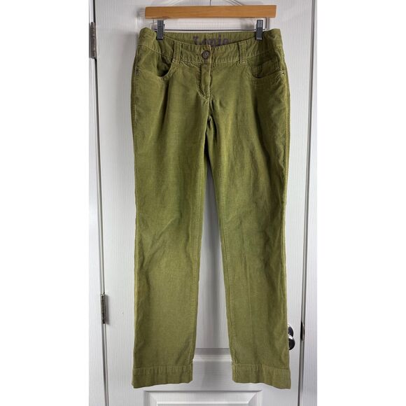 Louie Women's Straight Leg Corduroy Pants Green Size 6 - Picture 1 of 12